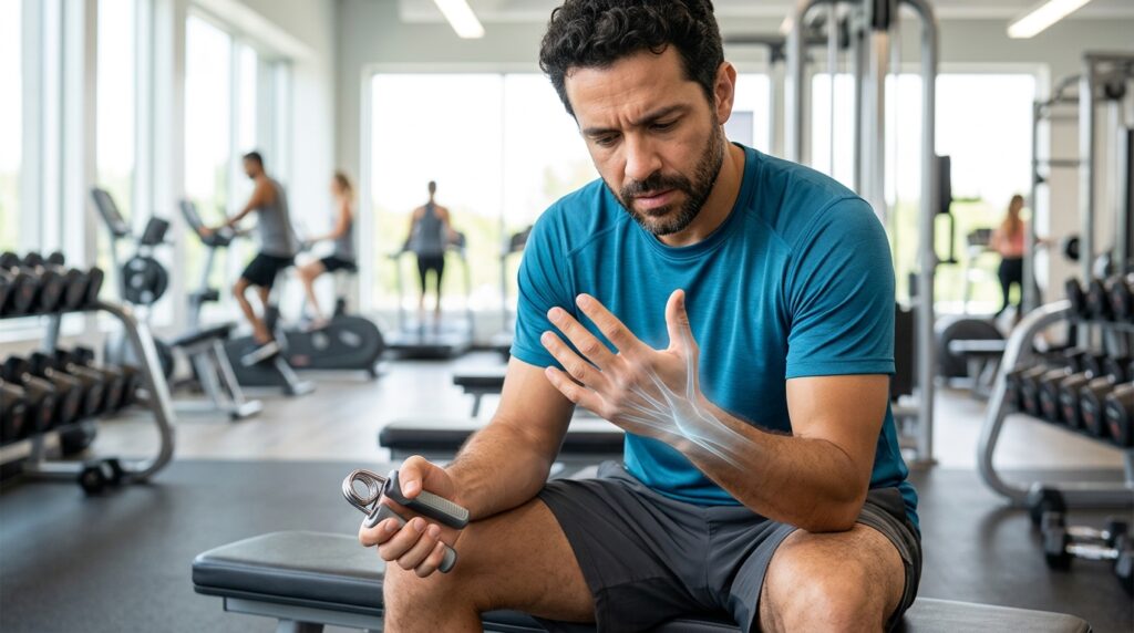 Handgrip Pode Machucar o Nervo da Mão Sinais de Alerta