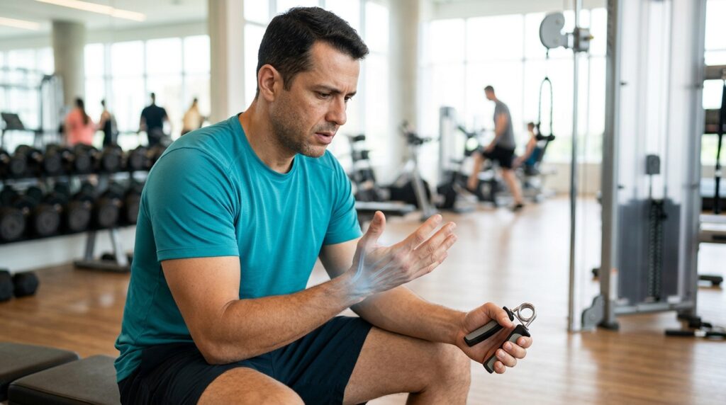 Mão Sua Durante o Treino de Pegada — É Normal